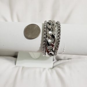 Stainless Steel Wide Bangle Bracelet